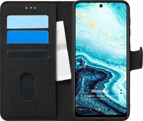 General Mobile GM 21 Plus Kılıf Fabric Book Wallet Siyah