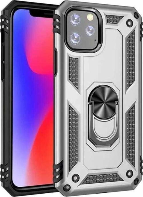 Apple Iphone 11 Pro Max Kılıf Yüzüklü Standlı Korumalı Tank Kapak