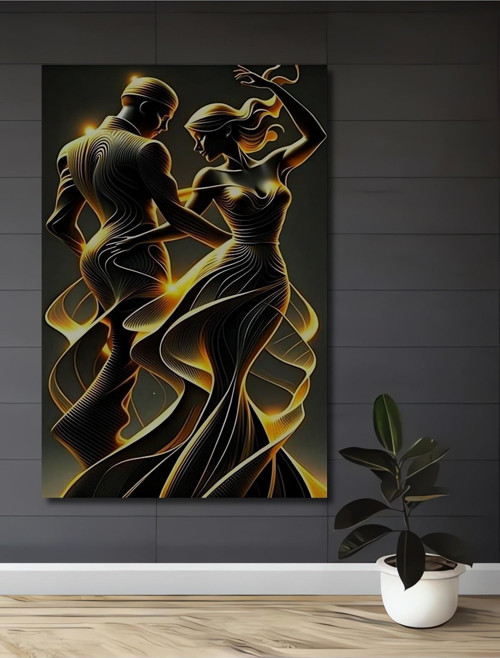 Dans Eden Çift Modern Sanat Ahşap Mdf Dekoratif Dikdörtgen Ev,İşyeri Duvar Tablo