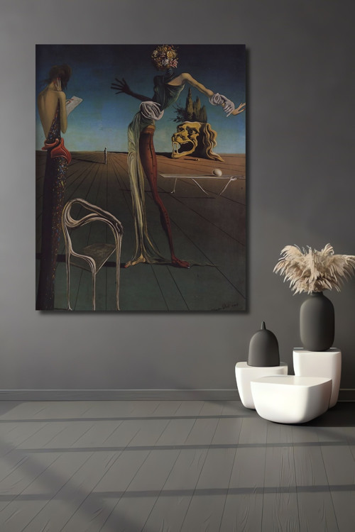 Sürrealizm Sanat Salvador Dali Dekoratif Ahşap Mdf Dikdörtgen Ev,İşyeri Duvar Tablo