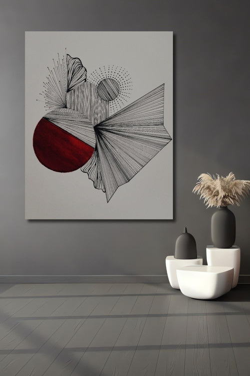 Modern Geometrik Sanat Ahşap Mdf Dekoratif Dikdörtgen Ev,İşyeri Duvar Tablo