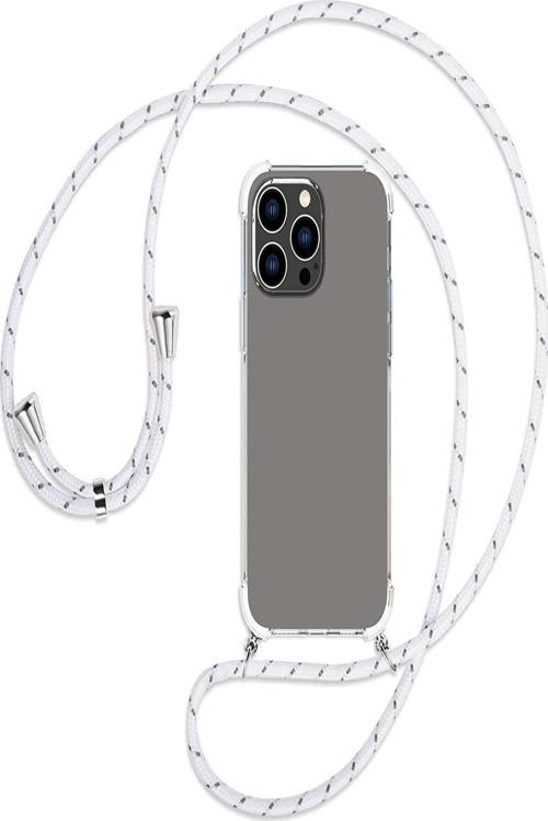 Apple Iphone 14 Pro Max Kılıf Boyun Askılı Ipli Şeffaf Silikon