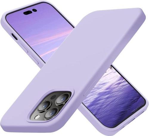 Apple Iphone 14 Pro Max Kılıf Içi Süet Korumalı Silikon Lila Renk