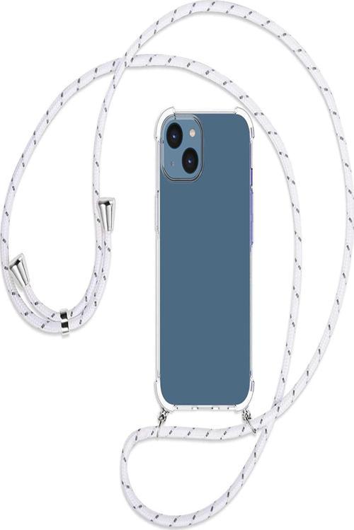 Apple Iphone 15 Kılıf Boyun Omuz Askılı Ipli Şeffaf Silikon