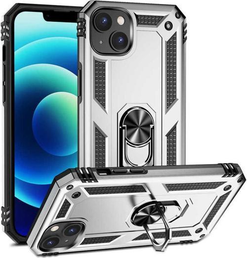 Apple Iphone 13 Mini Kılıf Yüzüklü Standlı Korumalı Tank Kapak