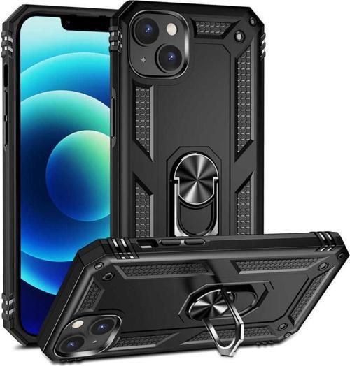 Apple Iphone 13 Mini Kılıf Yüzüklü Standlı Korumalı Tank Kapak
