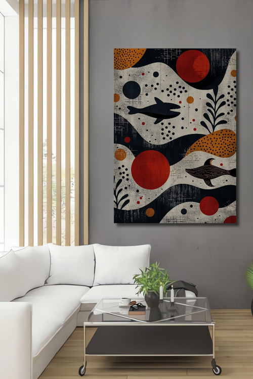 Deniz Temalı Modern Sanat Dekoratif Ahşap Mdf Dikdörtgen Ev,İşyeri Duvar Tablo