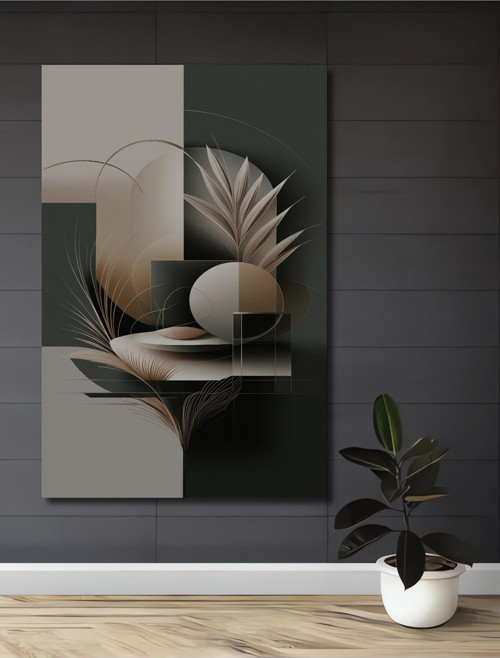 Minimalist Doğa Geometrik Ahşap Mdf Dekoratif Dikdörtgen Ev,İşyeri Duvar Tablo