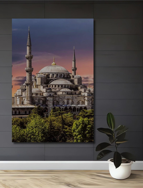 Sultanahmet Camii Dekoratif Ahşap Mdf Dikdörtgen Ev,İşyeri Duvar Tablo