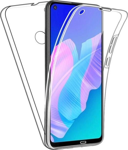 Huawei P40 Lite E 360 Kılıf Şeffaf Ön Arka Silikon
