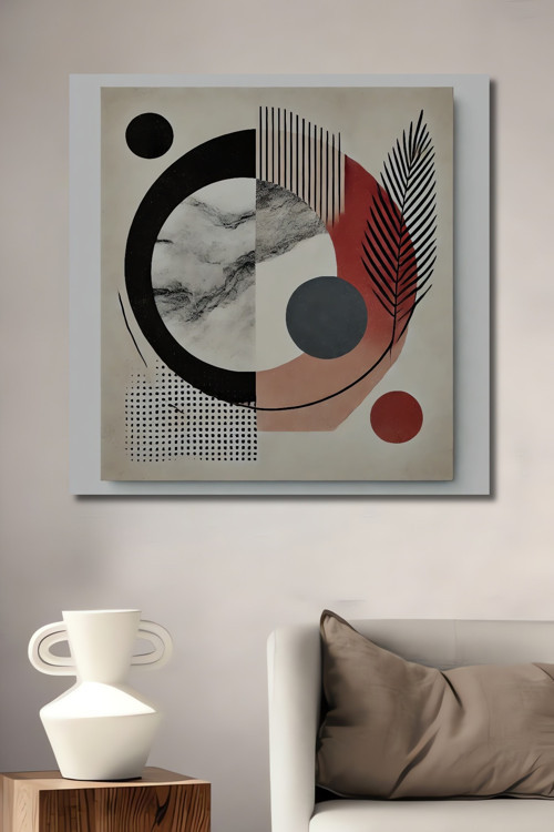 Geometrik Soyut Sanat Ahşap Mdf Dekoratif Dikdörtgen Ev,İşyeri Duvar Tablo