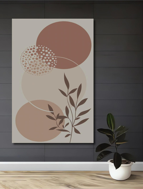 Modern Minimalist Geometrik Bitki Desenli Dekoratif Ahşap Dikdörtgen Ev,İşyeri Duvar Tablo