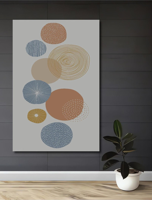 Dairesel Modern Geometrik Desenler Ahşap Dekoratif Dikdörtgen Ev,İşyeri Duvar Tablo