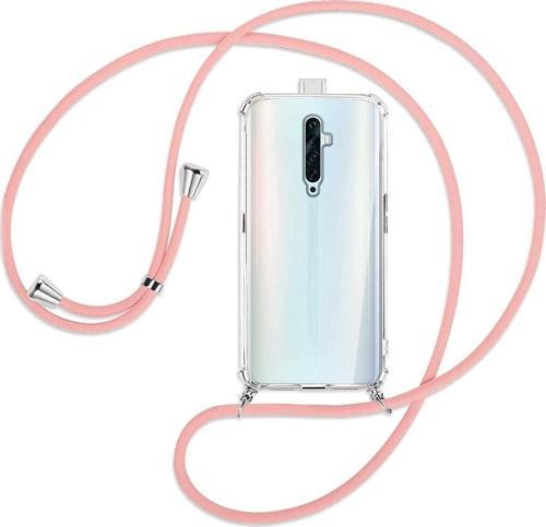 Oppo Reno 2z Kılıf Boyun Omuz Askılı Ipli Anti Şok Köşe Korumalı Şeffaf Silikon