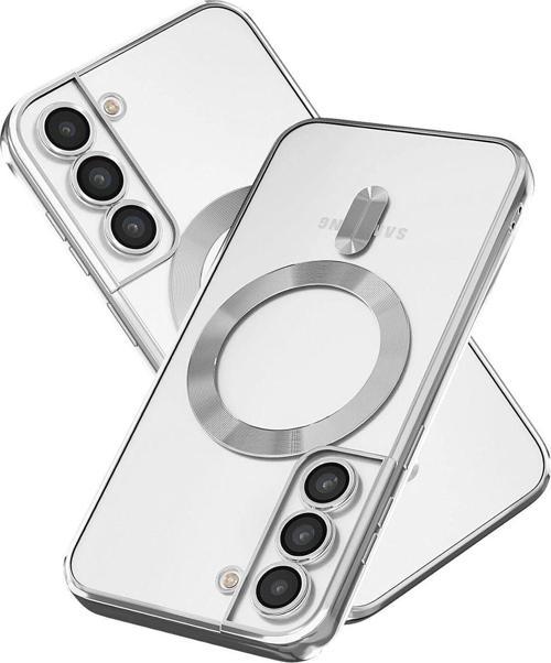 Samsun Galaxy S22 PLUS Kılıf Kamera Lens Korumalı Renkli Magsafe Şeffaf Kapak