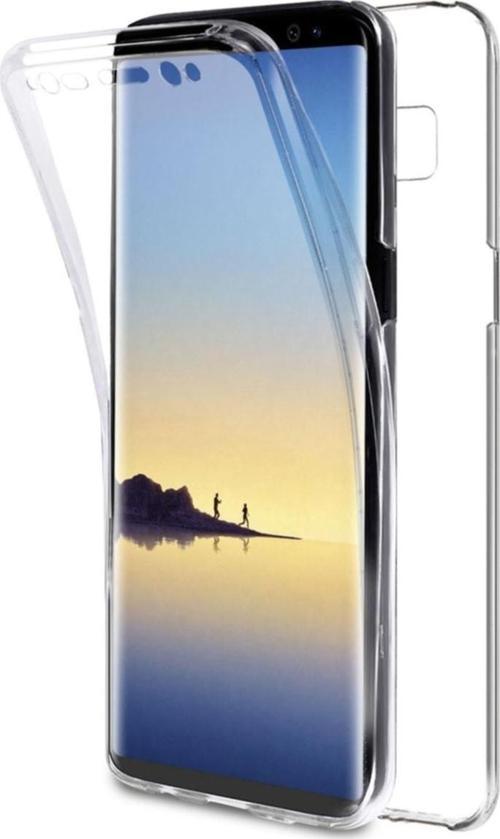 Samsung Galaxy Note 8 360 Derece Kılıf Şeffaf Silikon Ön Arka