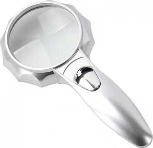 4x 6 Led Işık Aydınlatma 75mm Optik Lens El Büyüteç