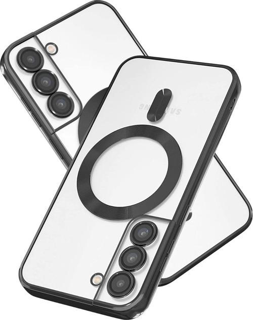 Samsun Galaxy S23 PLUS Kılıf Kamera Lens Korumalı Renkli Magsafe Şeffaf Kapak