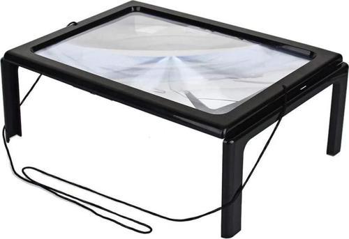 Yaşlılar İçin A4 Boyutu Masa Tipi Işıklı Okuma Büyüteç Th275205b