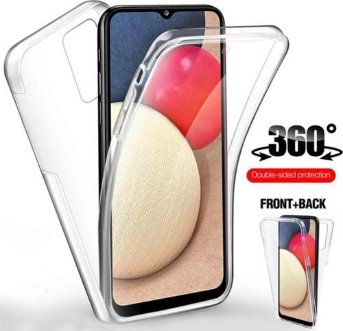 Samsung Galaxy A02s Kılıf 360 Şeffaf Ön Arka Korumalı Silikon