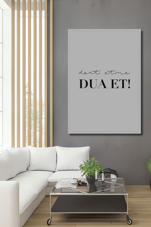 Dert Etme Dua Et Ahşap Mdf Dikdörtgen Dekoratif Ev,İş Yeri Duvar Tablo