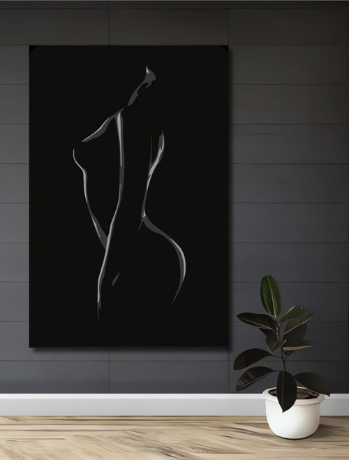 Şık Minimalist Silüet Ahşap Mdf Dekoratif Dikdörtgen Ev,İşyeri Duvar Tablo
