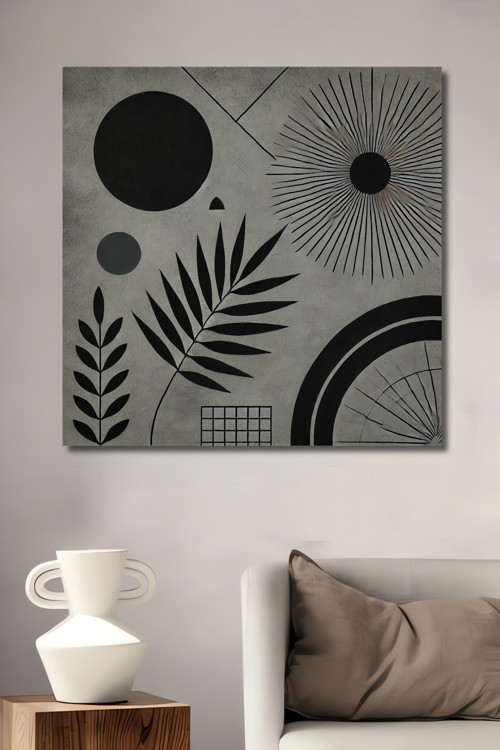 Geometrik Soyut Sanat Ahşap Mdf Dekoratif Dikdörtgen Ev,İşyeri Duvar Tablo