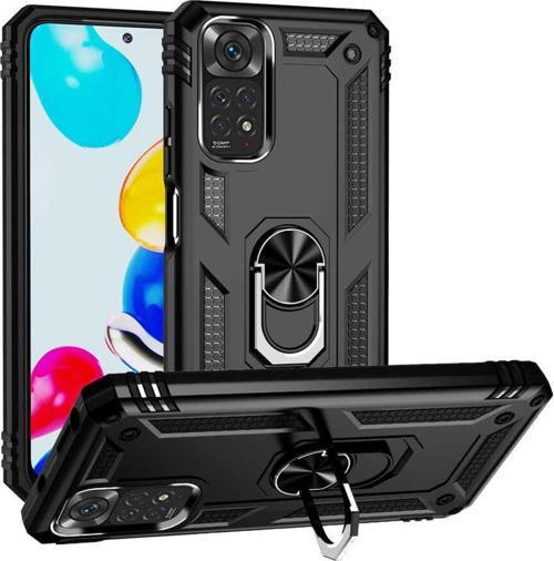 Xiaomi Redmi Note 11s Kılıf Yüzüklü Standlı Korumalı Tank Kapak