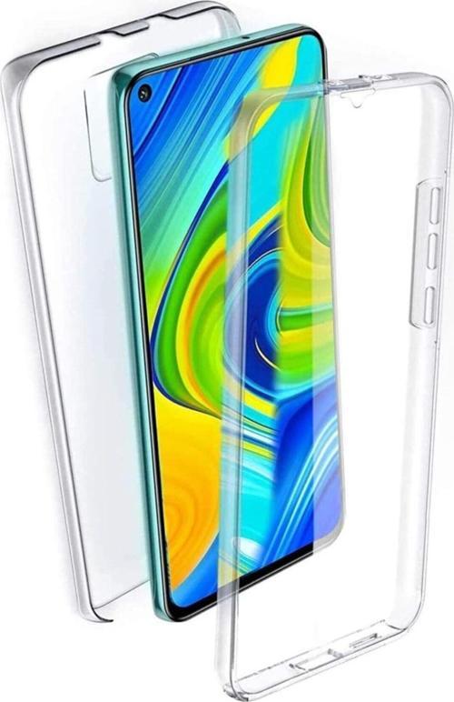 Xiaomi Redmi Note 9 360 Kılıf Şeffaf Ön Arka Silikon