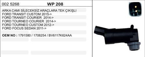 TEK ÇIKIŞ SU FİSKİYE MOTORU 12V. FORD TRANSIT/TOURNIER