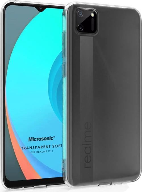 Realme C11 Kılıf Transparent Soft Beyaz