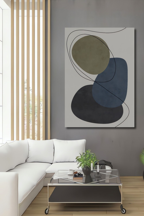 Geometrik Şekiller Modern Sanat Ahşap Mdf Dekoratif Dikdörtgen Ev,İşyeri Duvar Tablo