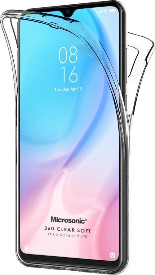 Xiaomi Mi 9 Lite Kılıf 6 tarafı tam full koruma 360 Clear Soft Şeffaf