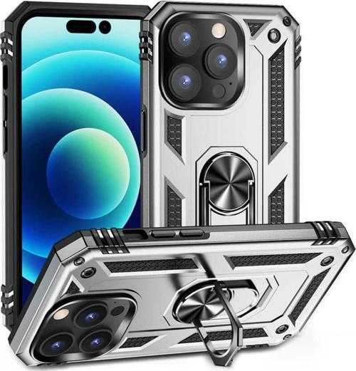 Apple Iphone 13 Pro Max Kılıf Yüzüklü Standlı Korumalı Tank Kapak
