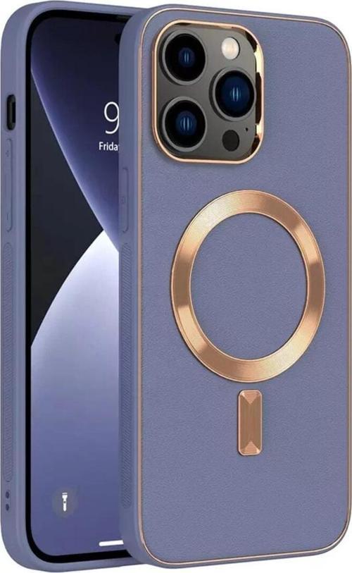 Apple Iphone 15 Pro Kılıf Magsafe Wireless Kablosuz Şarj Uyumlu Suni Deri Hibrit Kapak