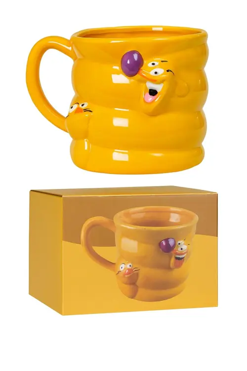 Sarı Kabartmalı Seramik Kupa Cl-K41 – Consolex Ürün