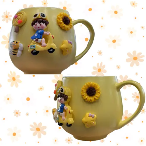 3D Çocuk Ve Scooter Tasarımlı Seramik Kupa Cl-K55 – Consolex Ürün