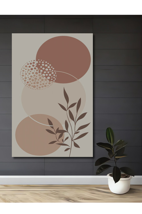 Modern Minimalist Geometrik Bitki Desenli Dekoratif Ahşap Dikdörtgen Ev,İşyeri Duvar Tablo