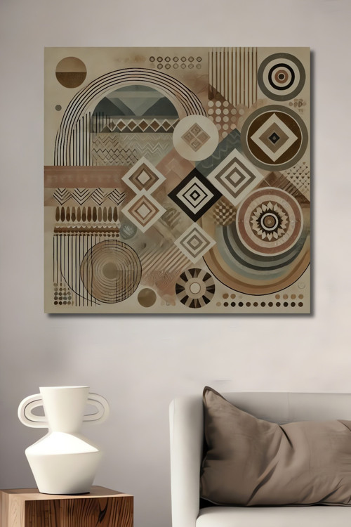 Geometrik Desenler Modern Ahşap Mdf Dekoratif Dikdörtgen Ev,İşyeri Duvar Tablo