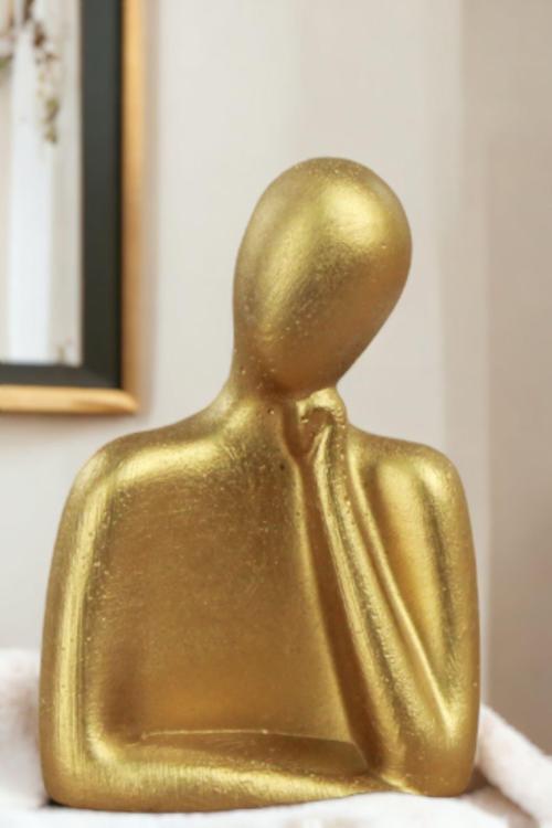 Biblo Heykel Düşünen İnsan Silüeti Orta Boy Beyaz Model 12