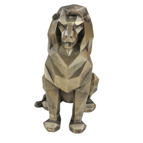 Dekoratif Aslan Biblo Heykel El Yapımı Hediyelik Süs Eşyası Poly Model Tasarım Ürünü