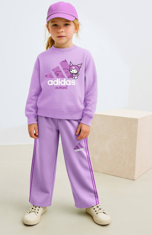 Kuromi Kız Çocuk Takımı Lila - Sweatshirt & Boru Paça Jogger