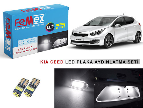 Kia Ceed LED Plaka Aydınlatma Ampul Seti FEMEX Parlak Beyaz