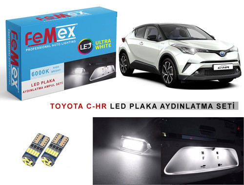 Toyota C-HR LED Plaka Aydınlatma Ampul Seti FEMEX Parlak Beyaz