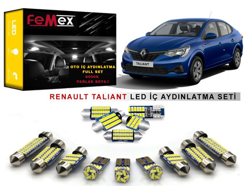 Renault Taliant LED İç Aydınlatma Ampul Seti FEMEX Parlak Beyaz