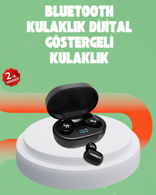 Bluetooth 5.0 Kulaklık – LED Ekranlı Şarj Kutusu