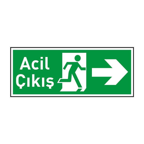 ACİL ÇIKIŞ LEVHASI PVC SAĞ YÖN