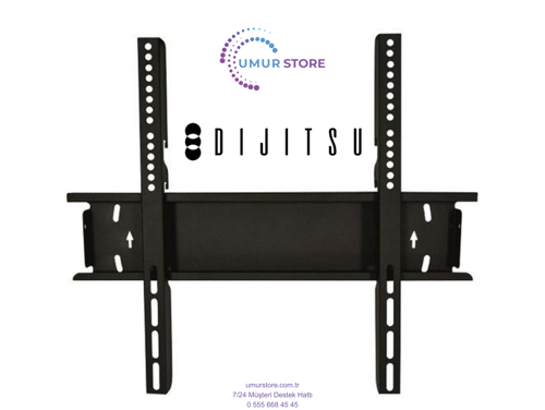 Dijitsu 75” inç 190 cm Uyumlu Televizyon Sabit Askı Aparatı