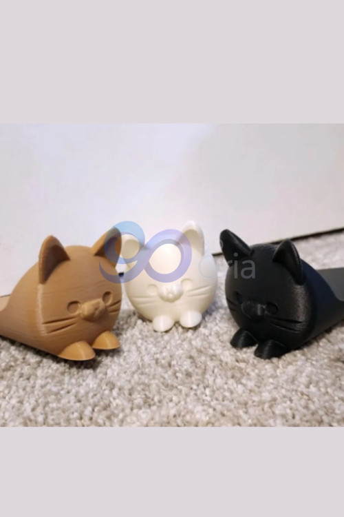 - 1 Adet Kedi Şeklinde Kapı Stoper, Kapı Durdurucu, Kedili Kapı Altı Durdurucu Kaydırmaz Bant İle