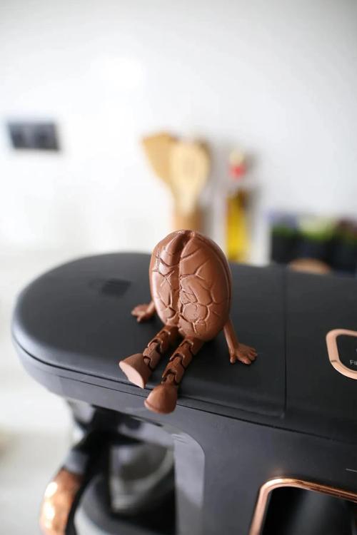 Sevimli Kahve Köşesi Biblo Dekor - Kahve Çekirdeği 1 Adet - Dekoratif Obje